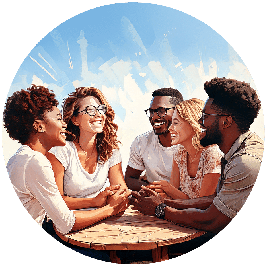 final-adult friends enjoying each other laughing