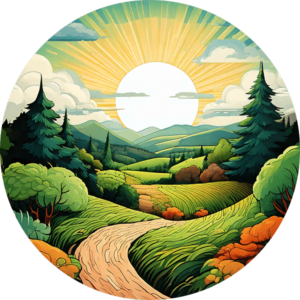 final-adventurous pathway through a beautiful hillside landscape scene 3821