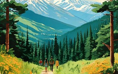 people-on-pathway-in-forest-with-beautiful-landscape-of-mountains-1627